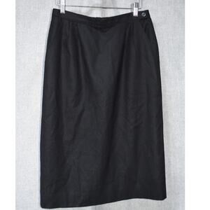 Pendleton Black Virgin Wool Pencil Skirt Made in USA – Size 8